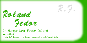 roland fedor business card